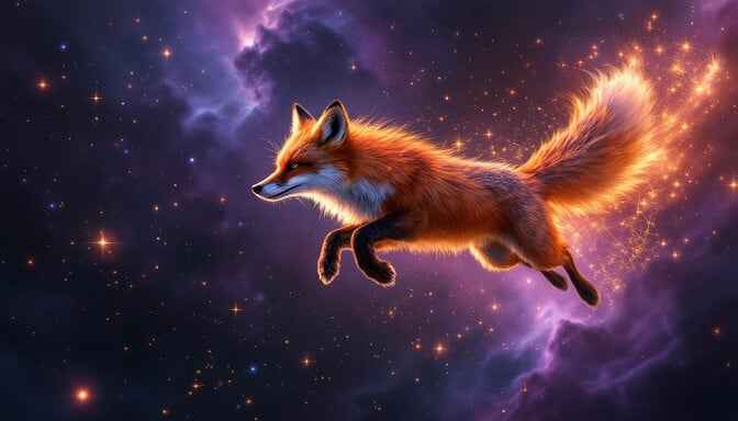 Cosmic Fox Leaping Cosmic Fox Leaping