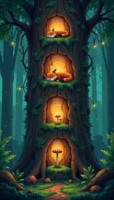 Nested Tree Worlds