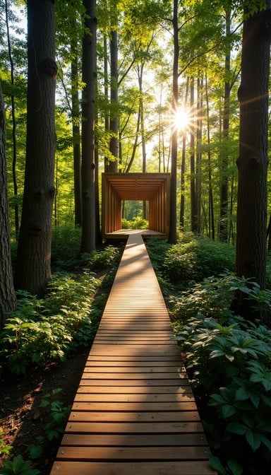 Sunlit Forest Pathway
