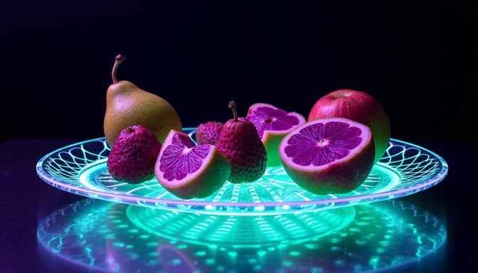 Neon Fruit Display Neon Fruit Display
