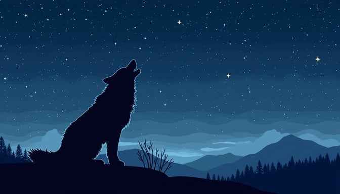 Midnight Wolf Howl