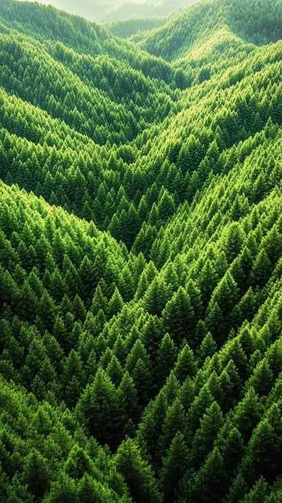 Endless green forest
