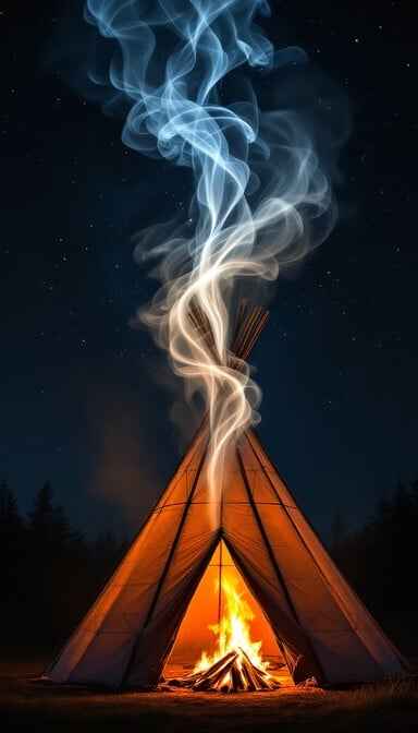 Enchanting Nighttime Campfire Enchanting Nighttime Campfire