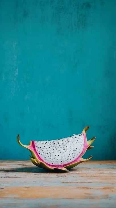 Sliced dragon fruit