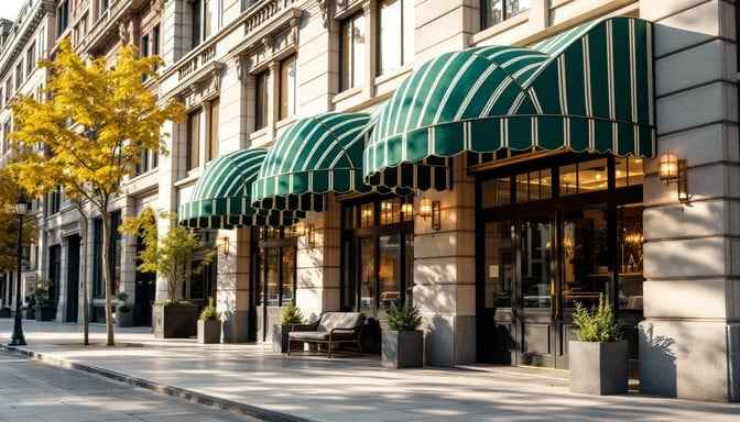 Elegant Green Awnings Elegant Green Awnings