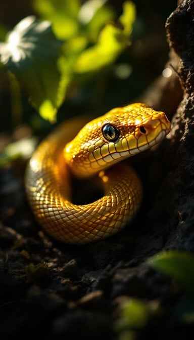 Golden Snake Gazes