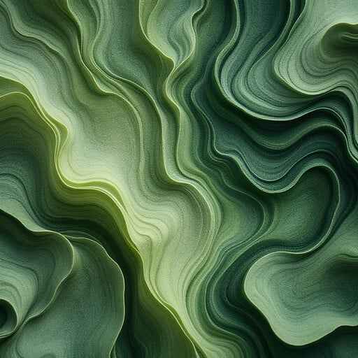 Flowing Green Waves