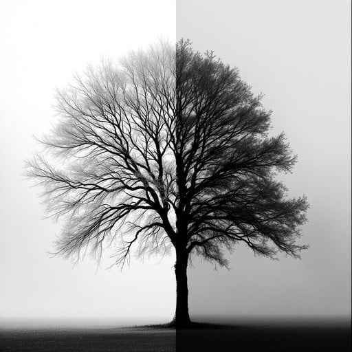 Solitary Tree Silhouette