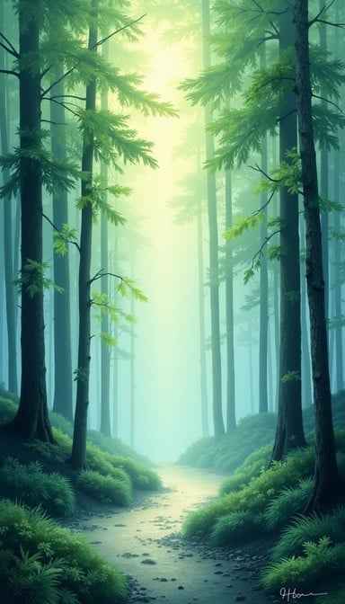 Misty Forest Path