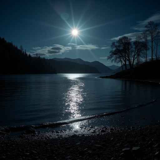 Moonlit Lake Serenity