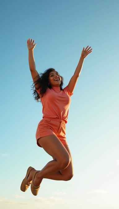 Joyful skyward leap Joyful skyward leap