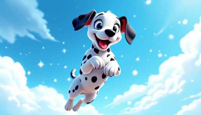 Joyful Dalmatian Leap Joyful Dalmatian Leap