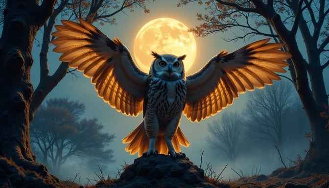 Moonlit Owl Guardian