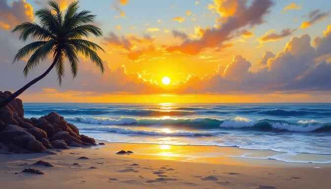 Tropical Paradise Sunset