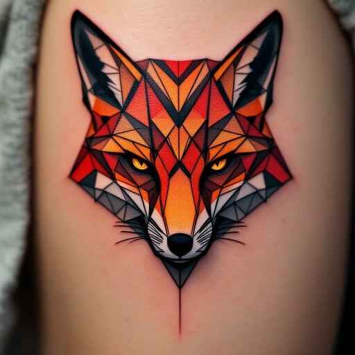 Geometric Fox Tattoo Geometric Fox Tattoo