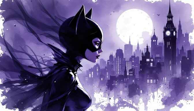 Purple Night Silhouette