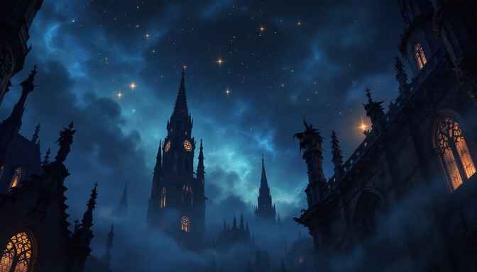Gothic Night Cathedral Gothic Night Cathedral