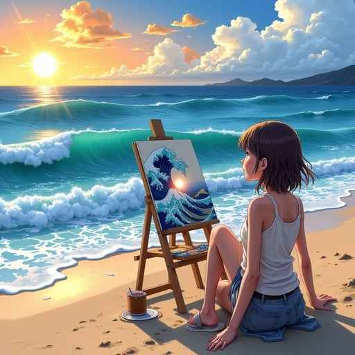 Sunset Wave Painter