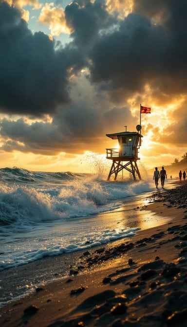 Stormy Beach Sunset Stormy Beach Sunset