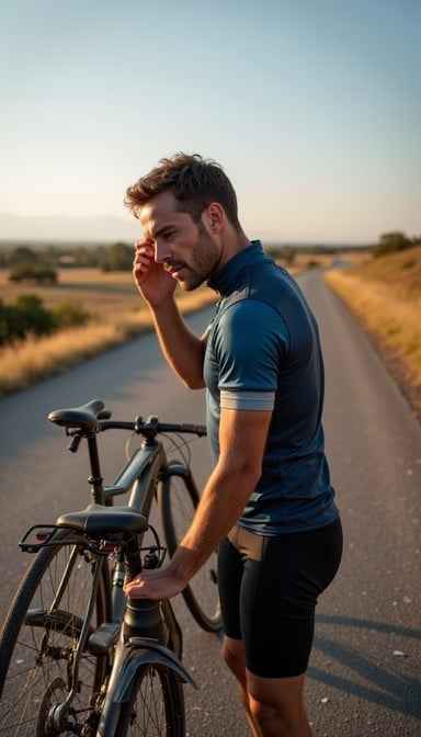 Sunset cycling journey