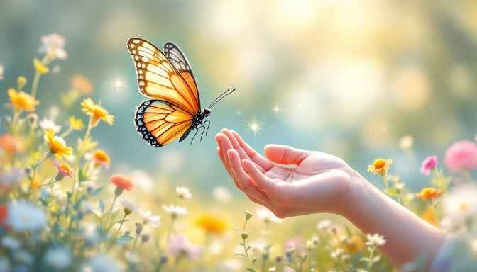 Butterfly Meets Hand