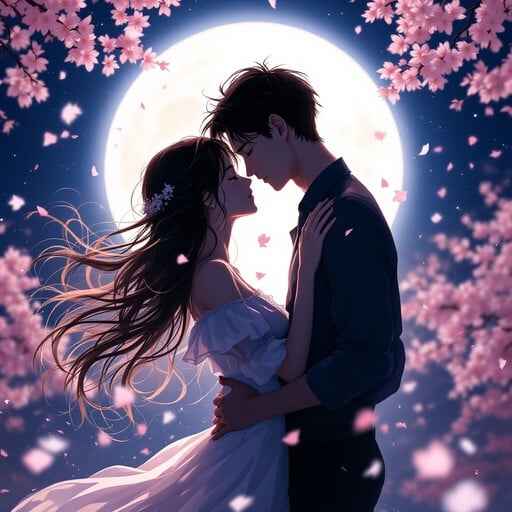 Moonlit Cherry Romance