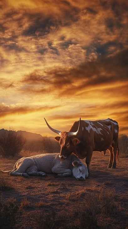 Sunset Cattle Rest