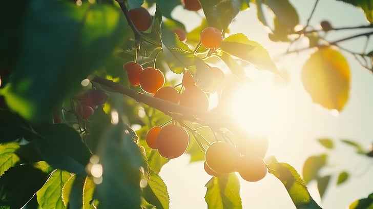 Sunlit ripe apricots Sunlit ripe apricots