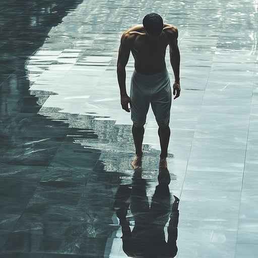 Man Reflecting Water