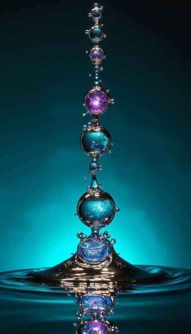 Suspended Aqua Pearls Suspended Aqua Pearls