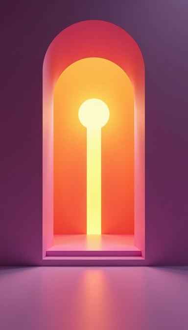 Geometric Sunset Gateway
