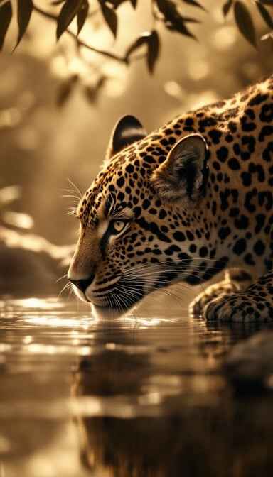 Leopard's Golden Moment