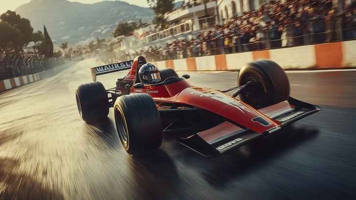 Speeding Race Car Speeding Race Car