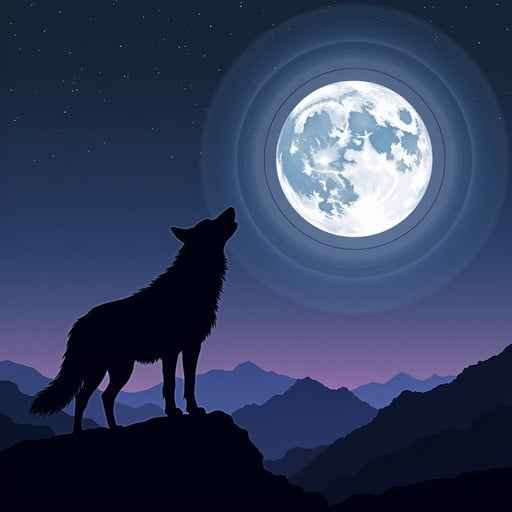 Moonlit Wolf Howl