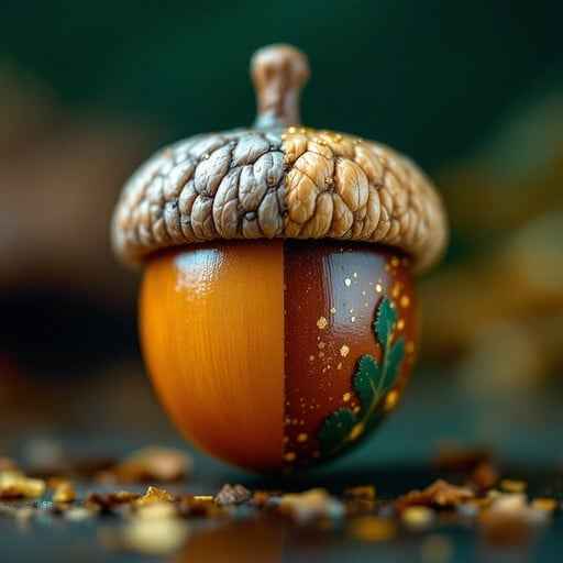 Magical Painted Acorn