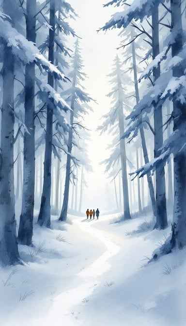 Snowy Forest Journey