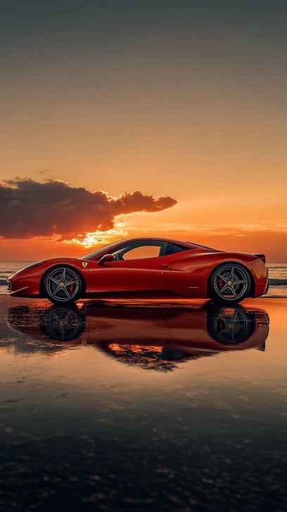 Sunset Car Reflection