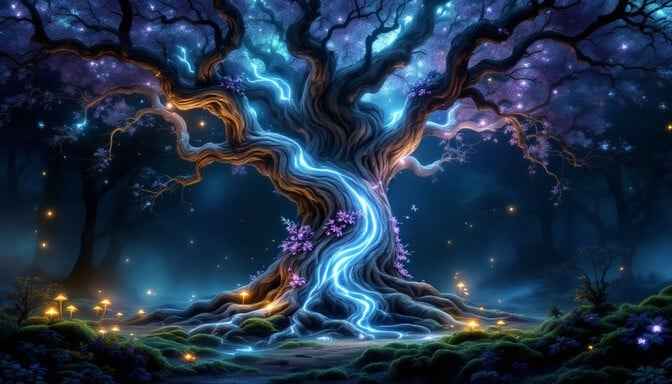 Magical Glowing Tree