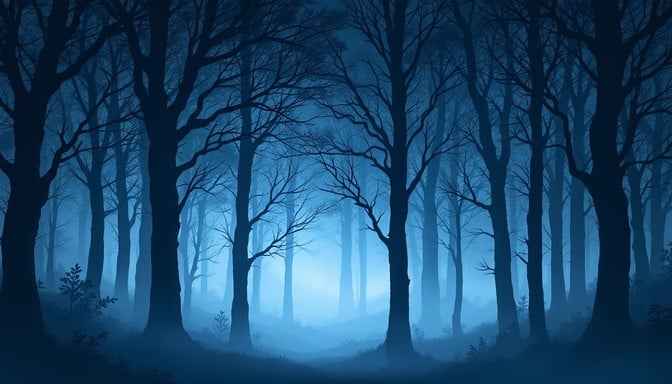 Misty Blue Forest