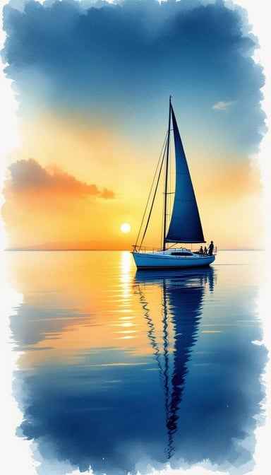 Sunset Sailing Serenity Sunset Sailing Serenity