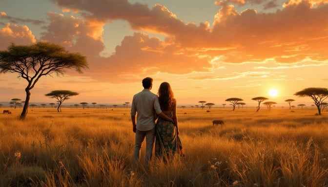 African Safari Sunset African Safari Sunset