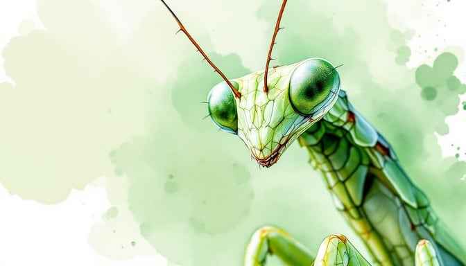 Geometric Mantis Portrait