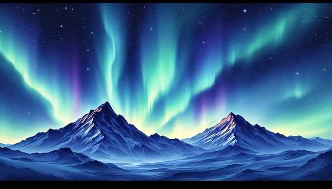 Mountains Meet Aurora Mountains Meet Aurora
