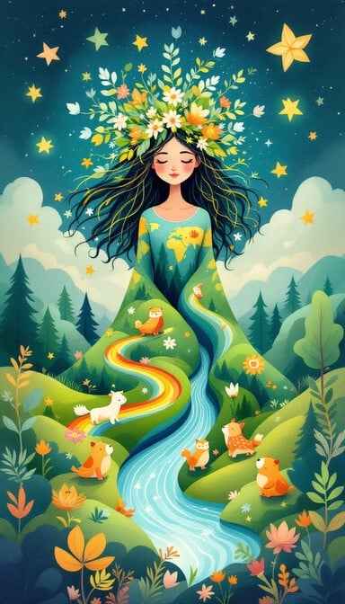 Nature's Flowing Guardian Nature's Flowing Guardian