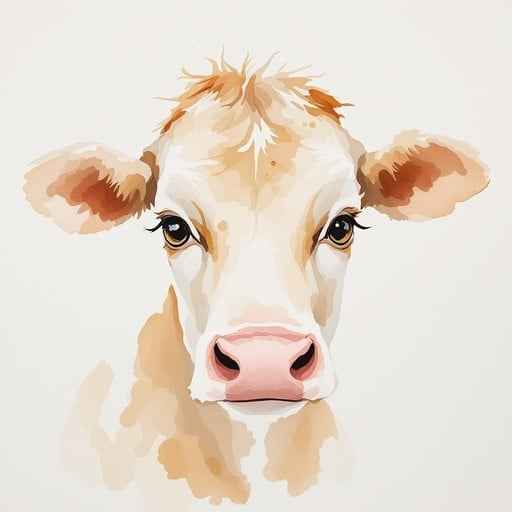 Gentle Cow Portrait