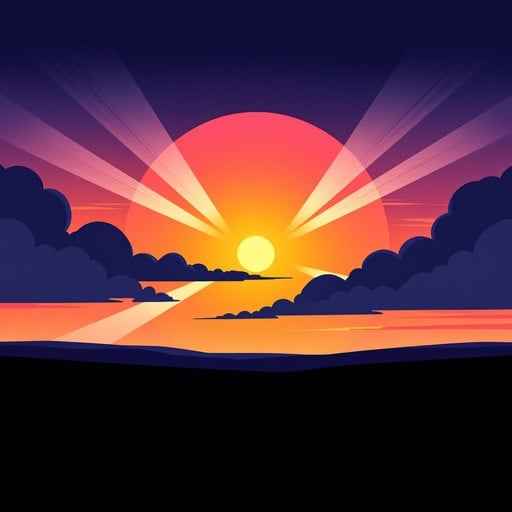 Geometric Sunset Glory