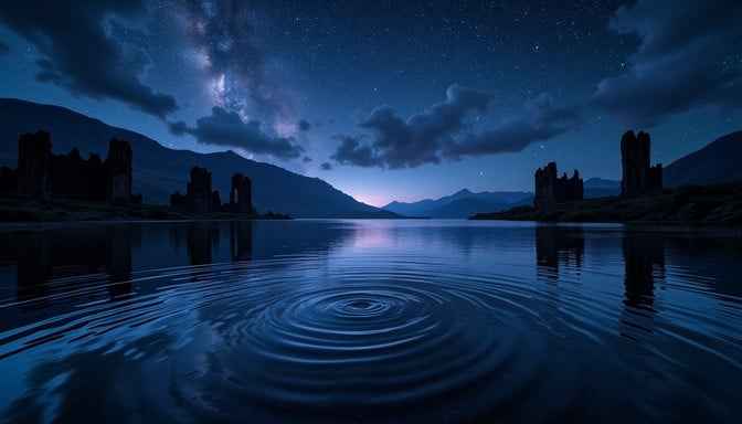 Celestial Night Reflection