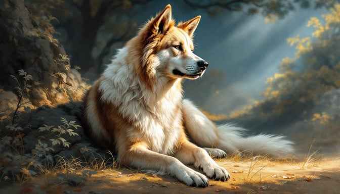 Majestic Wolf Guardian