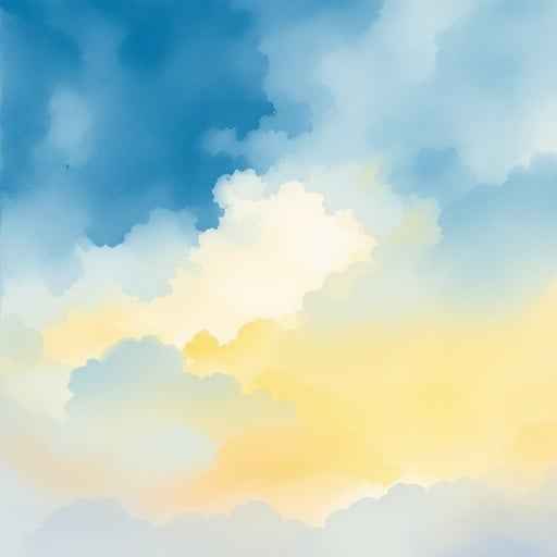 Serene Watercolor Sky