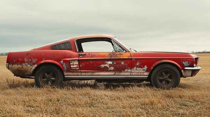 Vintage Mustang Car Vintage Mustang Car